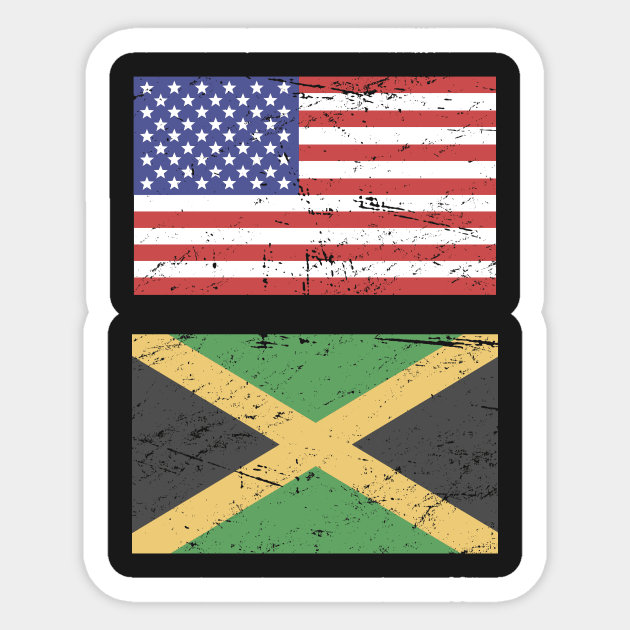 United States Flag & Jamaica Flag Sticker by MeatMan